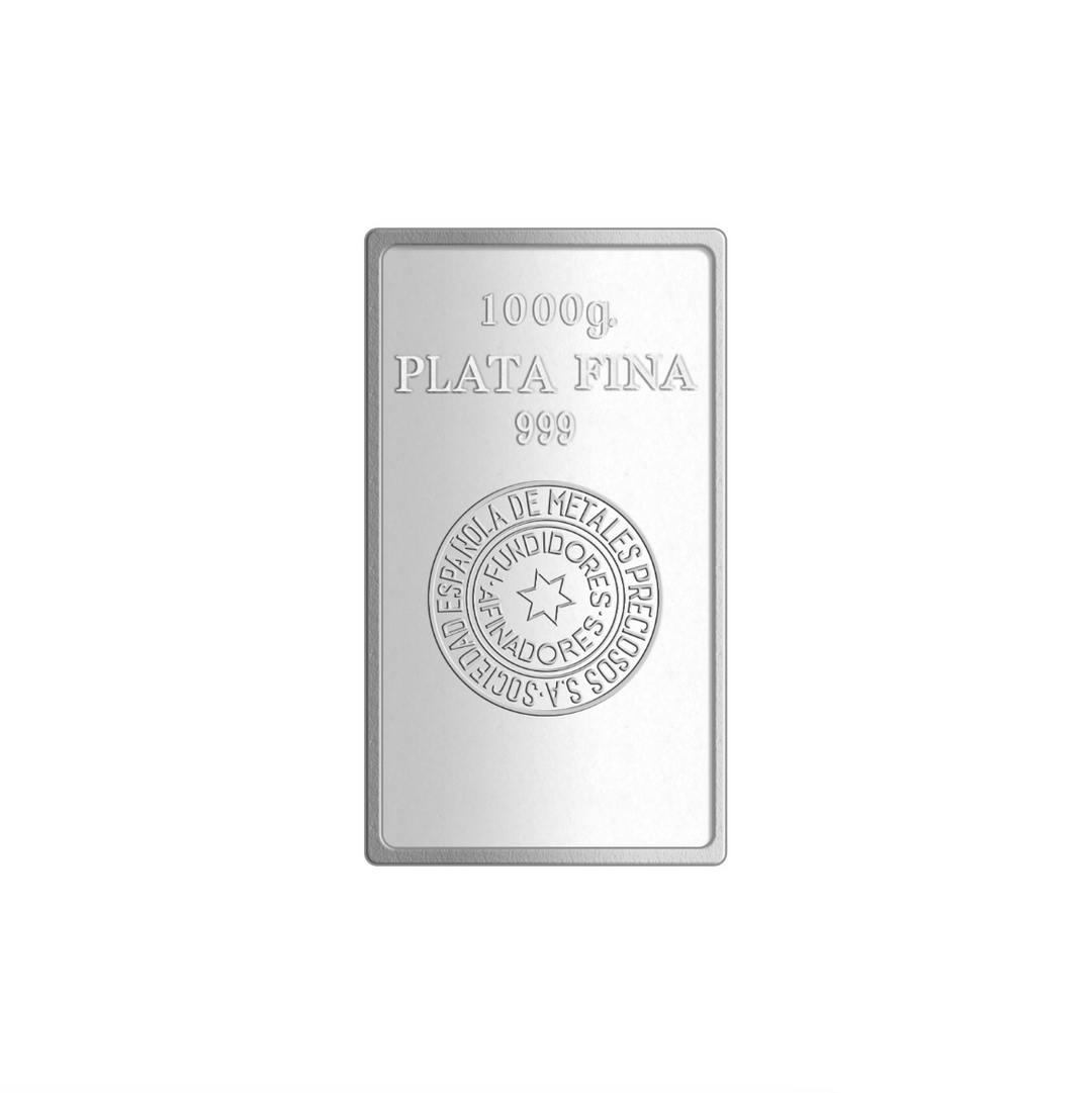 1000g Silver Bar - Cooksongold