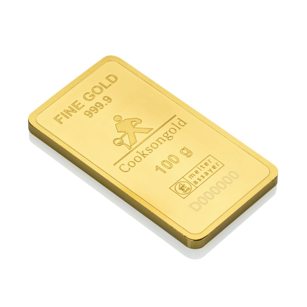 100g Gold Bar - Cooksongold