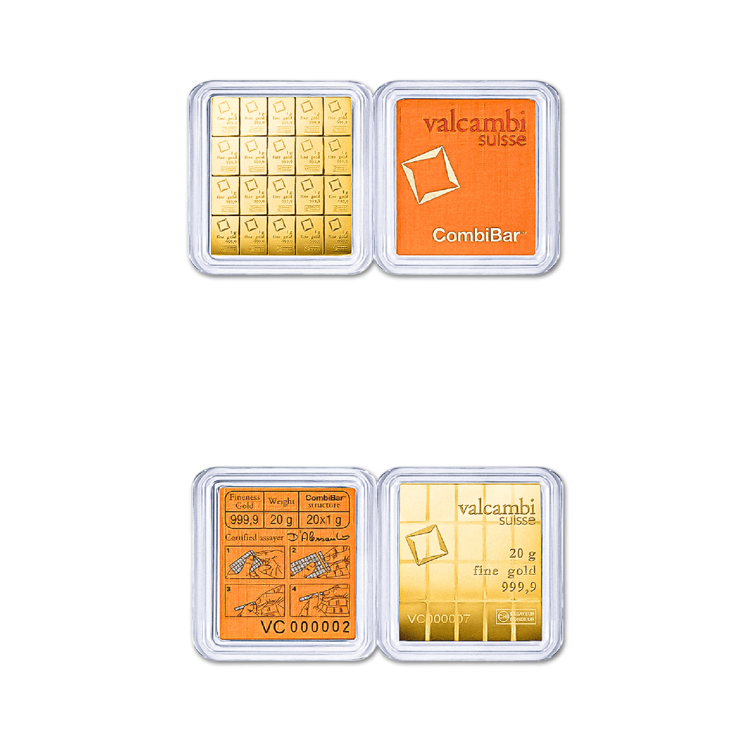 20 x 1g CombiBar - Valcambi - GoldUnion UK
