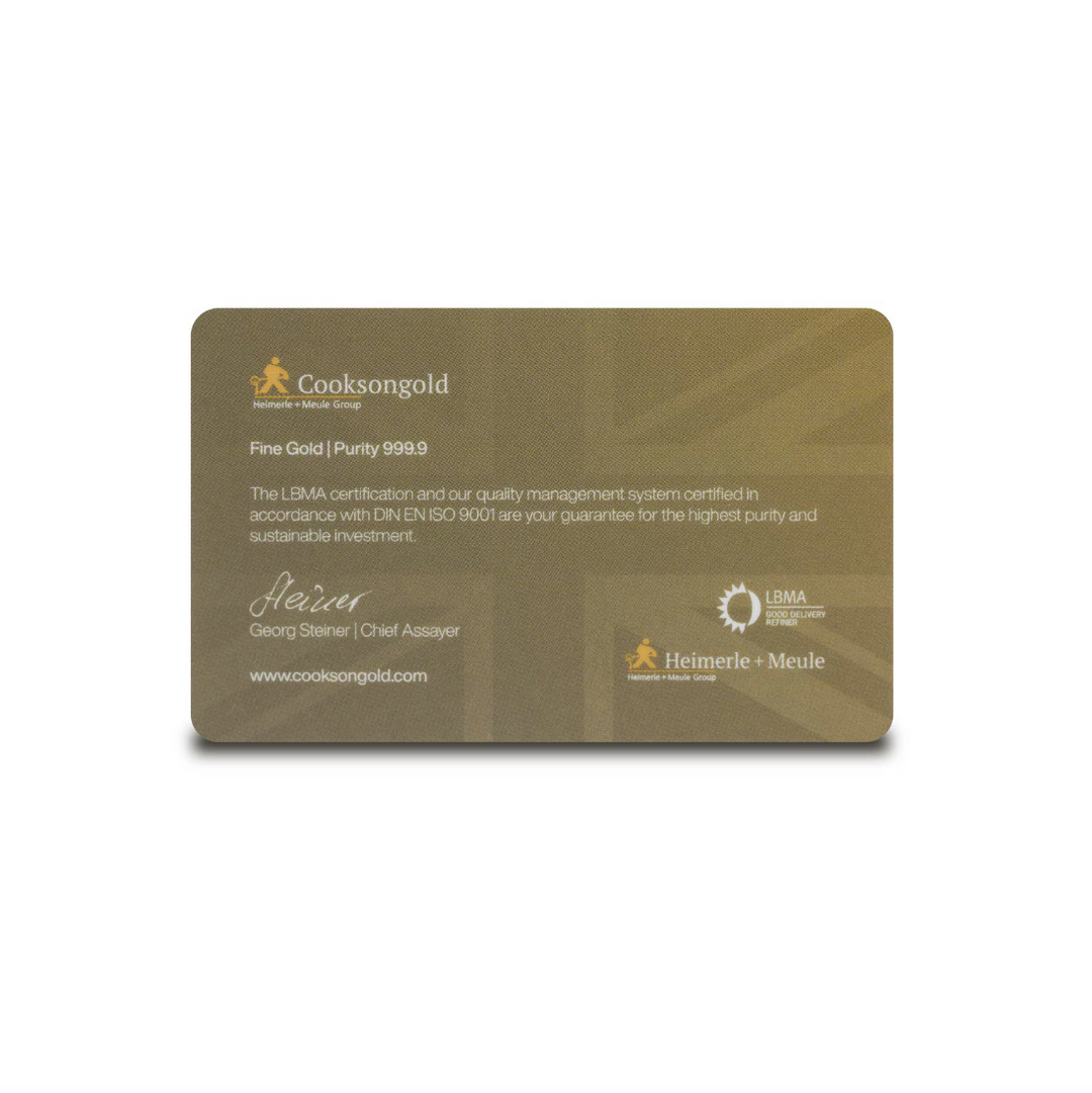 2,5g Gold Bar - Cooksongold