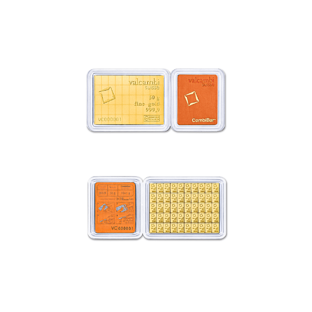 50 x 1g CombiBar - Valcambi - GoldUnion UK