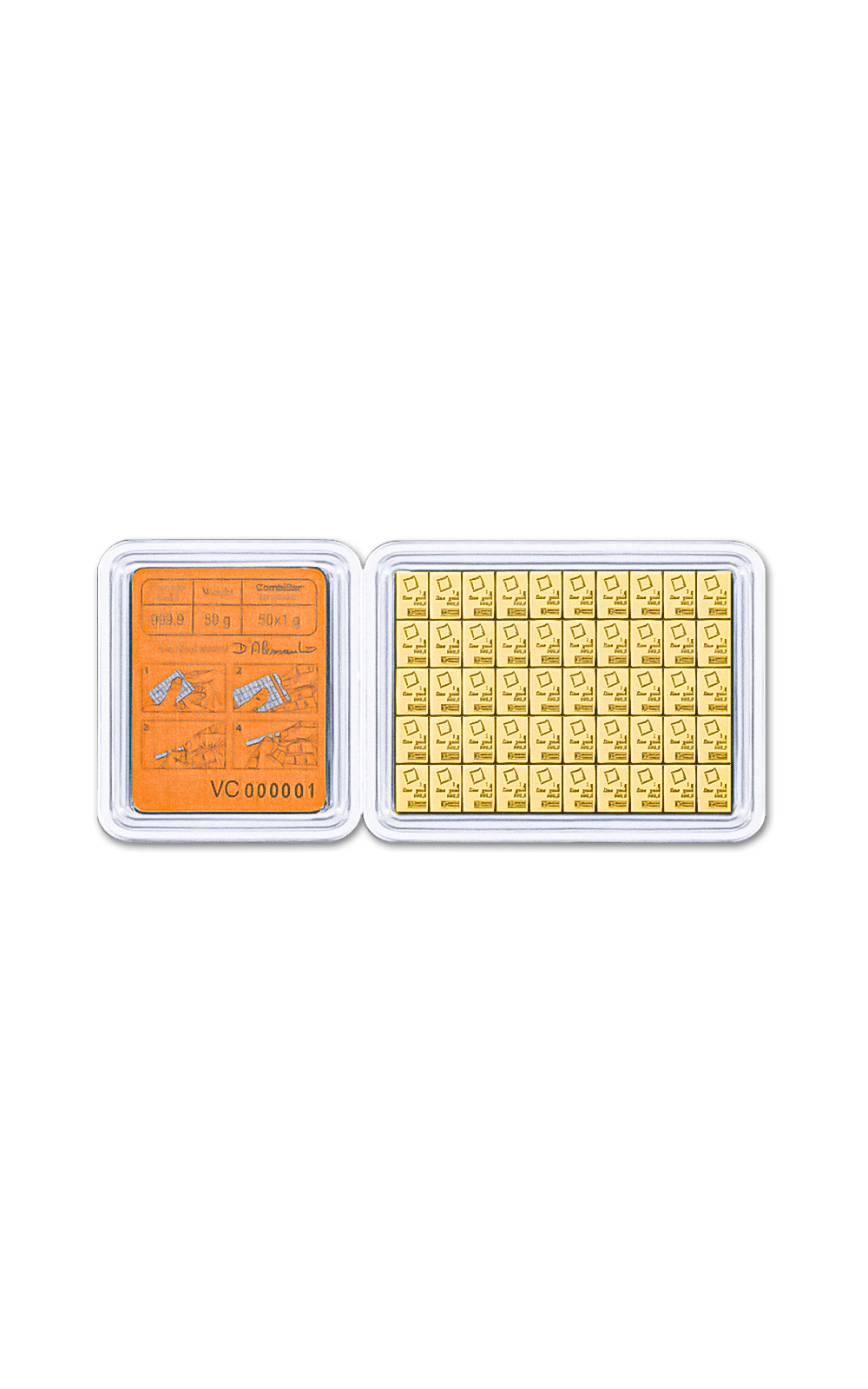 50 x 1g CombiBar - Valcambi - GoldUnion UK
