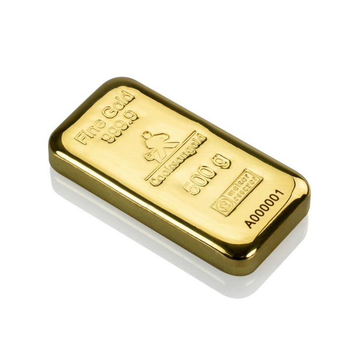 500g Gold Bar - Cooksongold