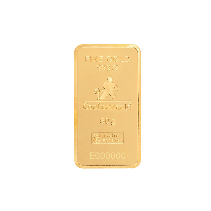 50g Gold Bar - Cooksongold