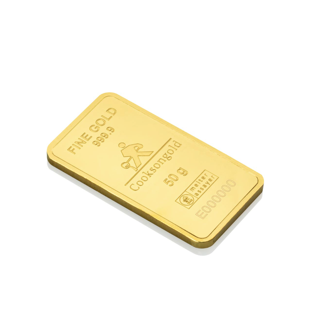 50g Gold Bar - Cooksongold