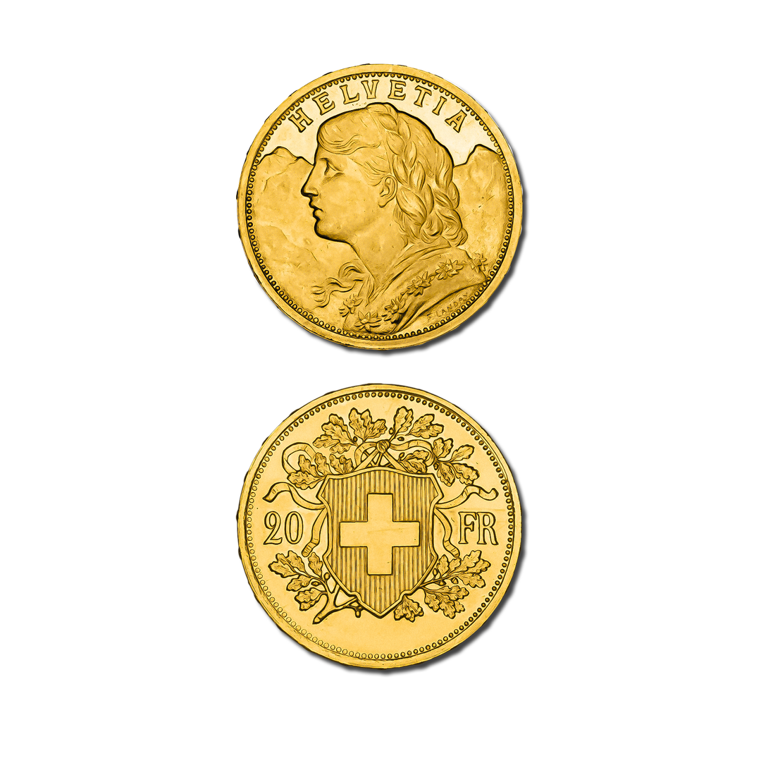 20 Swiss Francs Vreneli