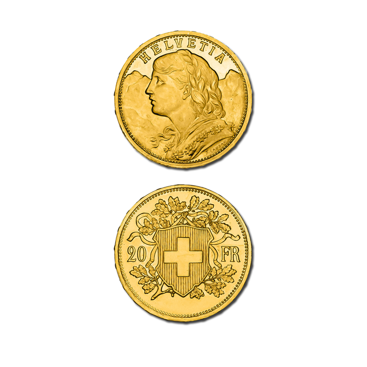 20 Swiss Francs Vreneli