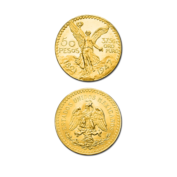 50 Gold Mexican Pesos
