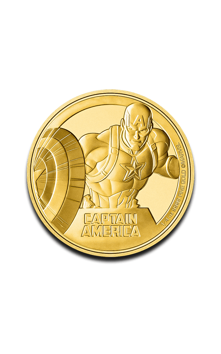 Captain America 1 oz Gold Coin - Marvel - GoldUnion UK