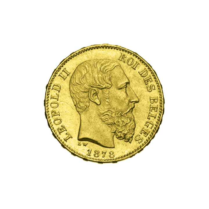 20 Franc Leopold II Belgium Gold Coin